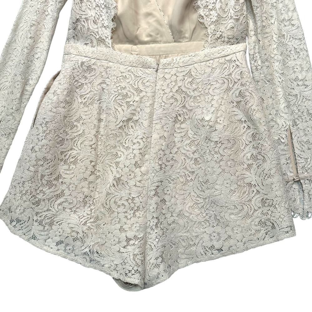 Revolve Jetset Diaries M Voyage Romper Lace Long Sleeve Open Back J12161021 NWT - Picture 14 of 15